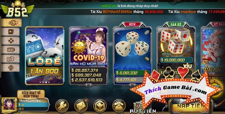 B52 Club hiện thuộc Top 3 cổng game bài hay nhất Việt Nam. Cùng kênh Thích Game Bài đánh giá chi tiết B52 Game - B52 Play - B52 tài xỉu đổi thưởng uy tín.