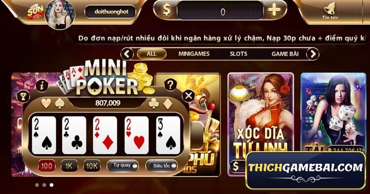 SunWin tài xỉu đang là top 1 game bài thịnh hành nhất Việt Nam. Cùng kênh Thích Game Bài đánh giá chi tiết SunWin club và tìm hiểu cách tải SunWin apk về máy.