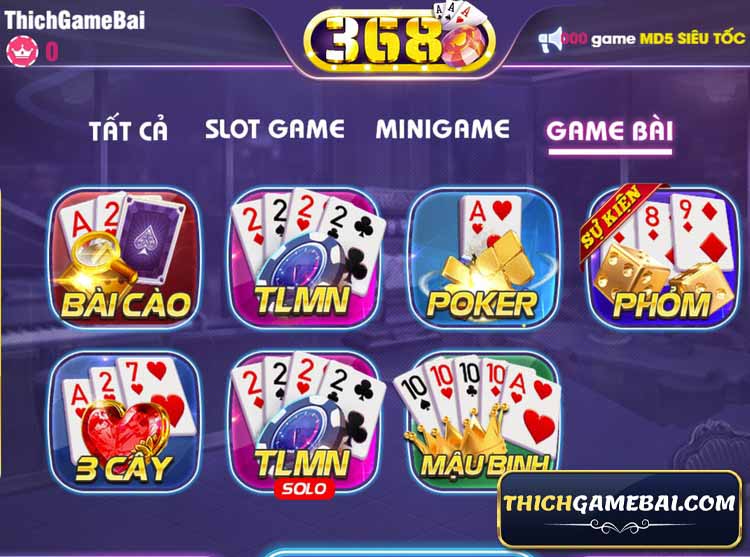 368vin là cổng game bài mới ra mắt và rất được đầu tư về chất lượng. Cùng kênh Thích Game Bài đánh giá chi tiết nhà cái này xem có gì hay nhé!