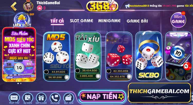 368vin là cổng game bài mới ra mắt và rất được đầu tư về chất lượng. Cùng kênh Thích Game Bài đánh giá chi tiết nhà cái này xem có gì hay nhé!