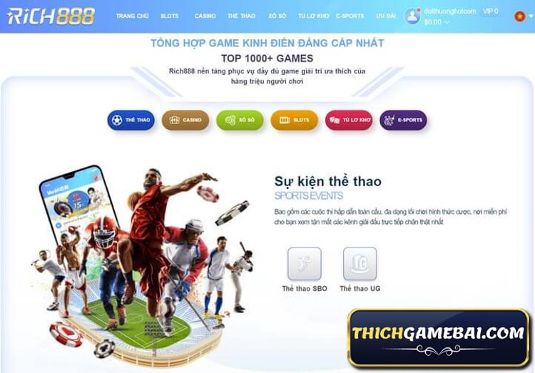 Nhà cái Rich888 Bet- Trải nghiệm cá cược tuyệt vời với đa dạng trò chơi, khuyến mãi hấp dẫn và giao dịch nhanh chóng. Rất uy tín và đáng tin cậy!