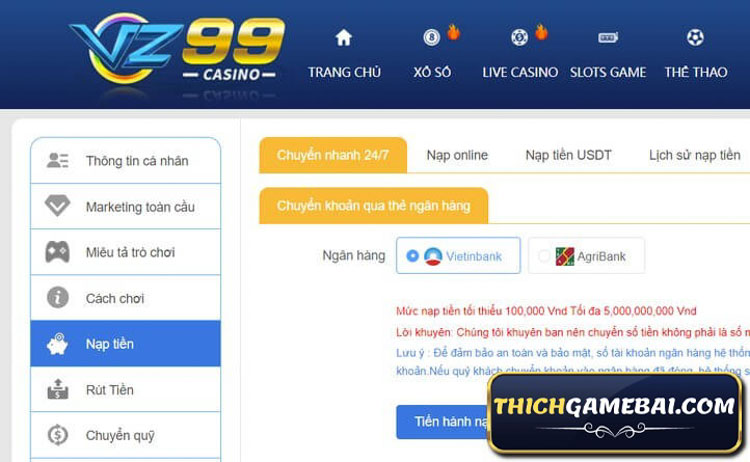 Đánh giá chi tiết về nhà cái VZ99 - trang cá cược uy tín, đa dạng sản phẩm, hỗ trợ khách hàng 24/7. Tận hưởng trải nghiệm cá cược đỉnh cao cùng VZ99!